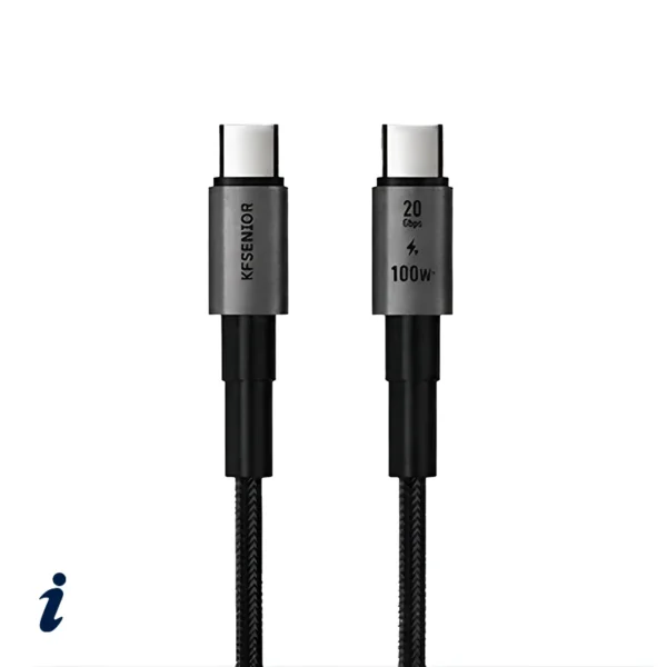 کابل دو سر تایپ سی 100 وات KF Senior مدل S-12